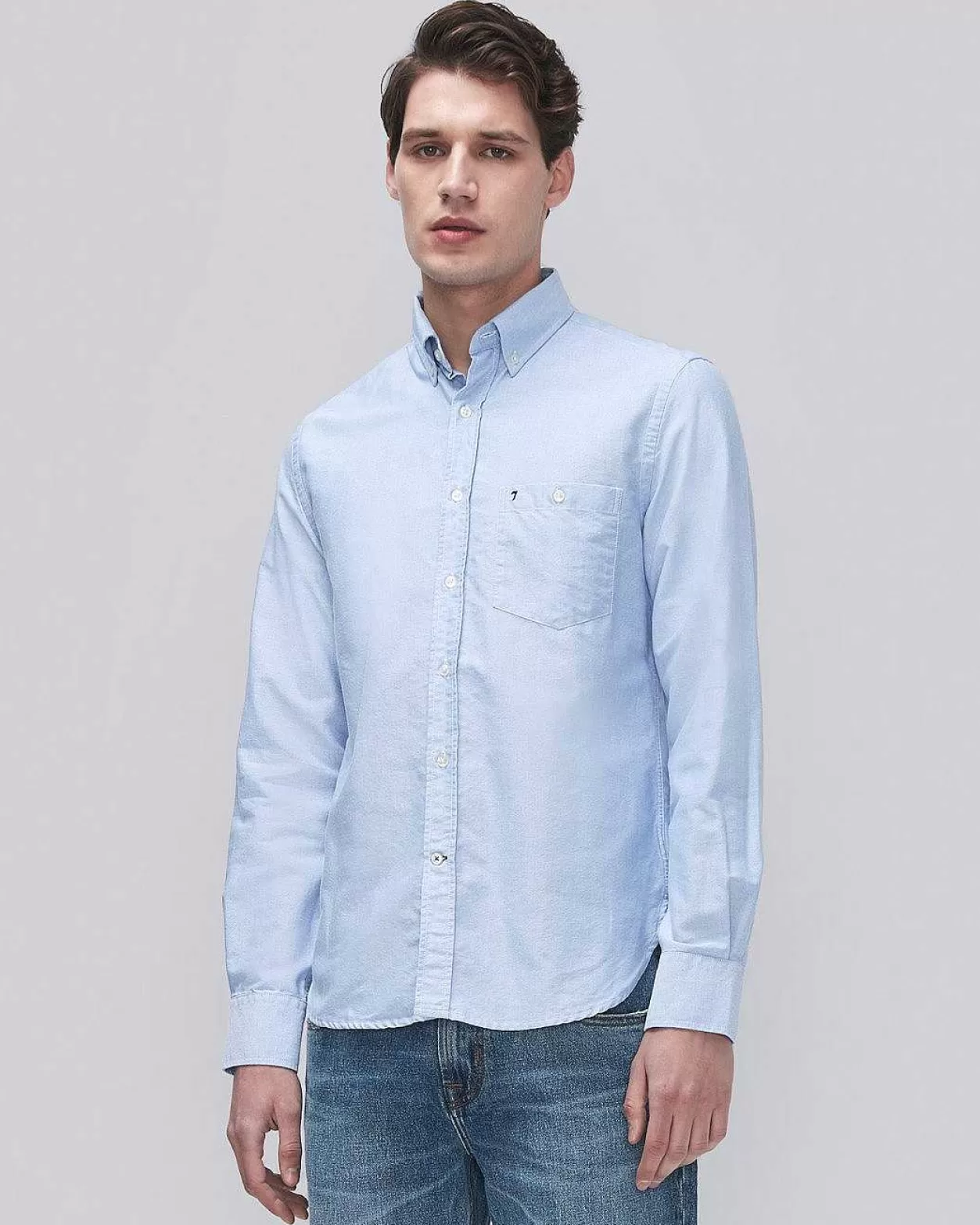 Men 7 For All Mankind Shirts*Oxford Shirt In Light Blue