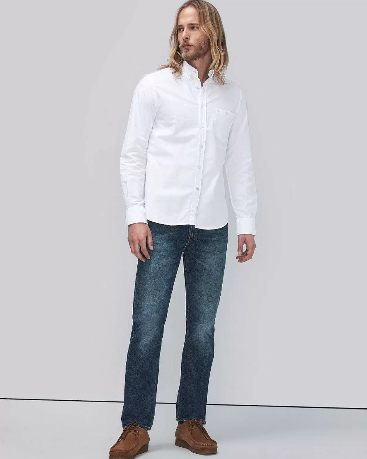 Men 7 For All Mankind Shirts*Oxford Shirt In White