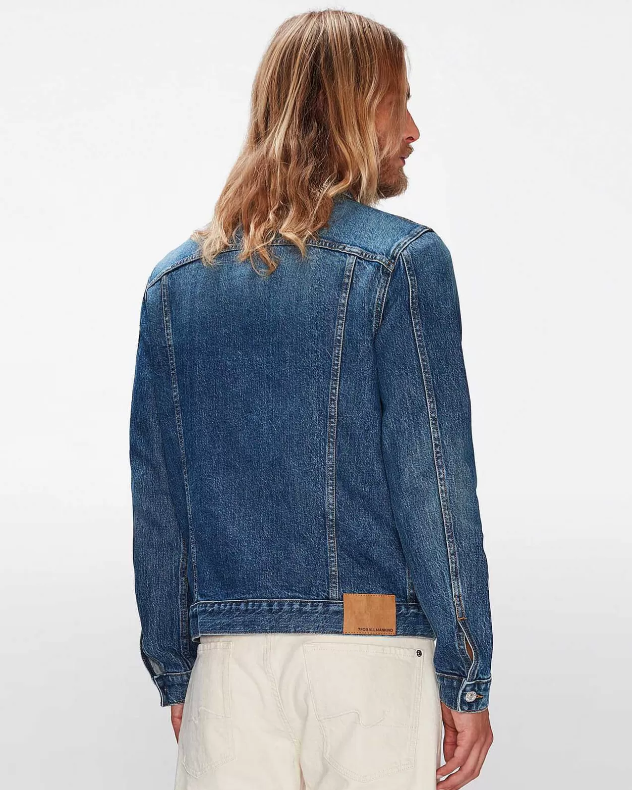 Men 7 For All Mankind Jeans*Perfect Trucker Jacket In Lagoon