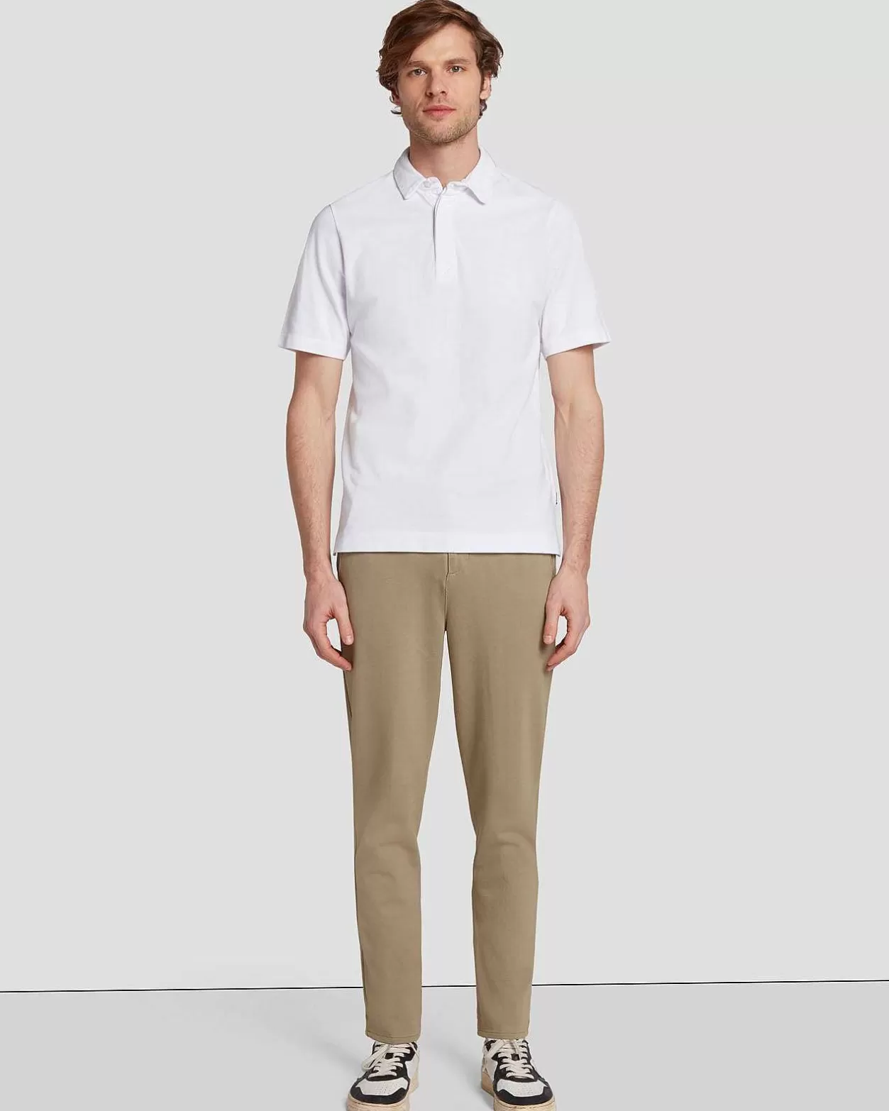 Men 7 For All Mankind Shirts*Pique Knit Polo In White