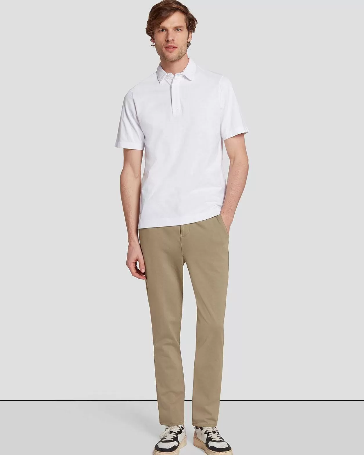 Men 7 For All Mankind Shirts*Pique Knit Polo In White