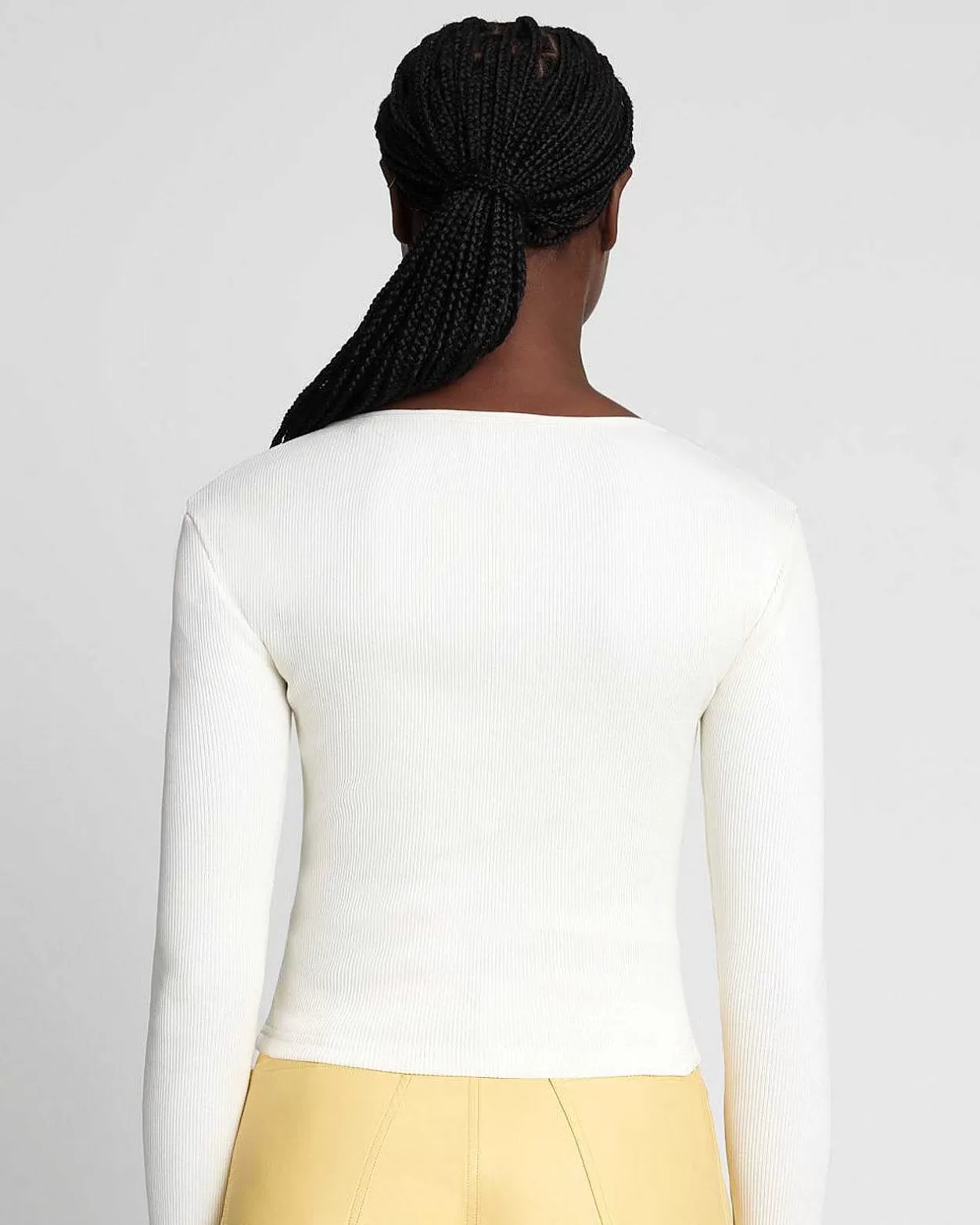 Women 7 For All Mankind Tops*Quarter Zip Ribbed Top In Antique White