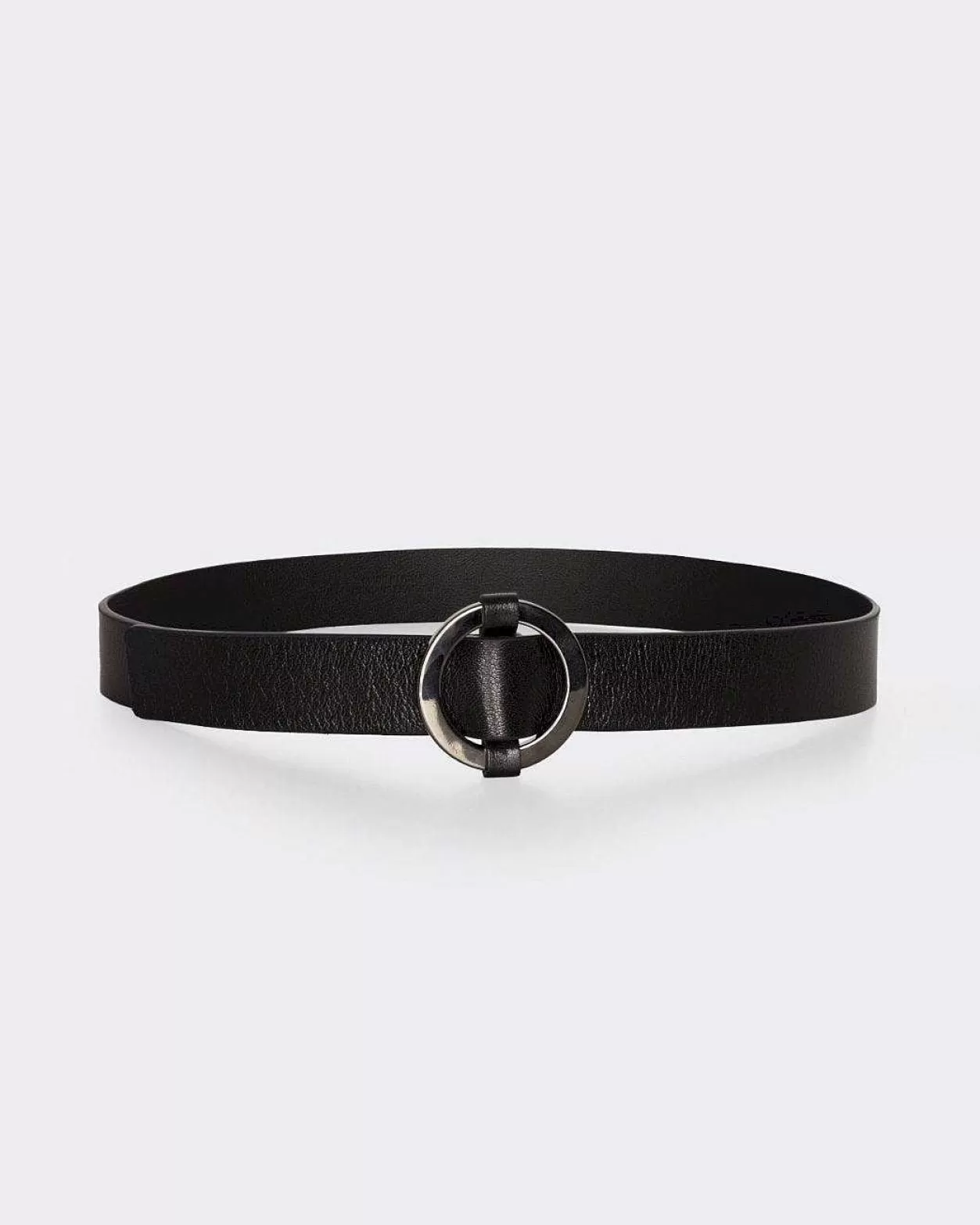 Women 7 For All Mankind *Ring Buckle Leather Belt In Black