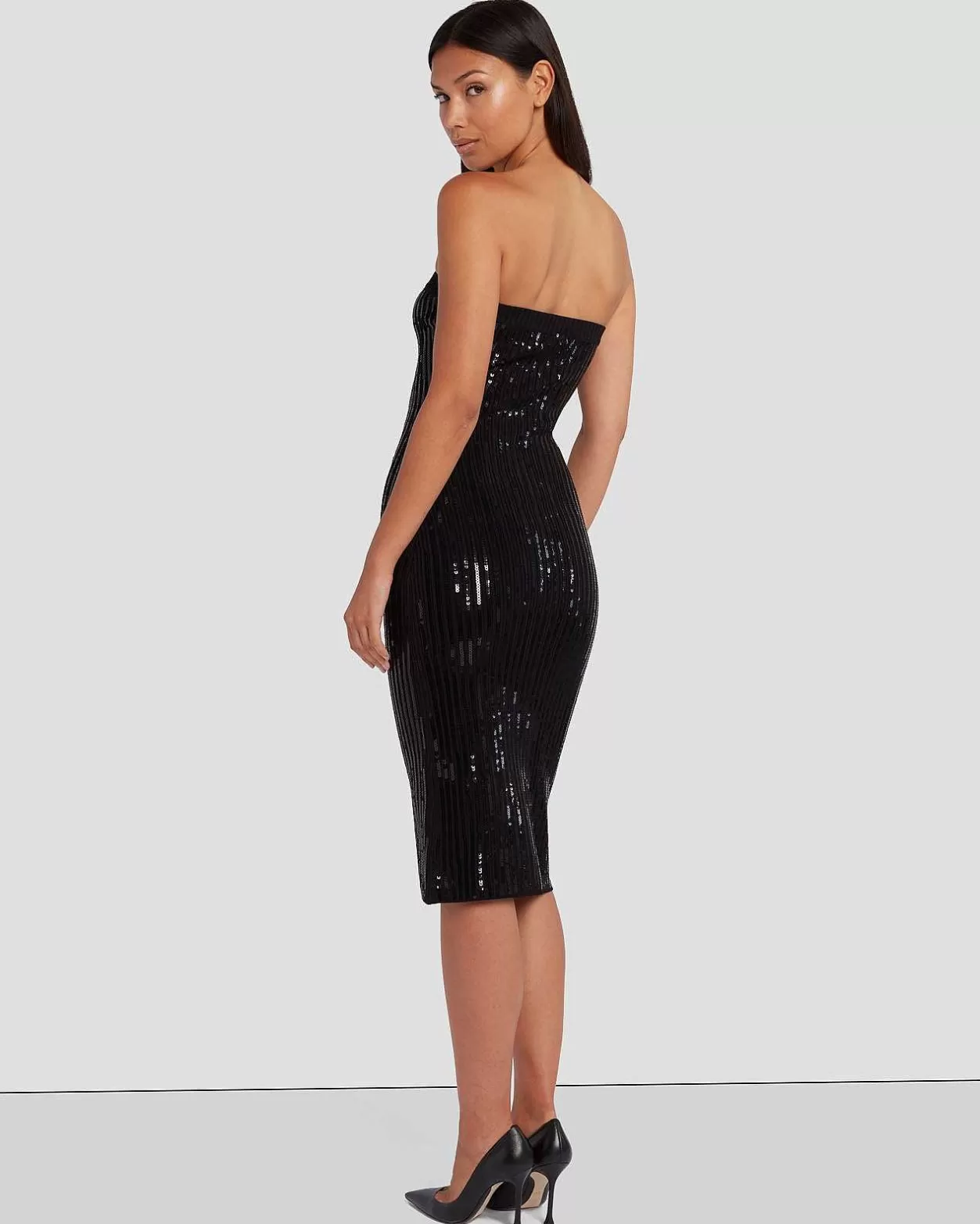 Women 7 For All Mankind Dresses & Jumpsuits*Sequin Bodycon Dress In Black