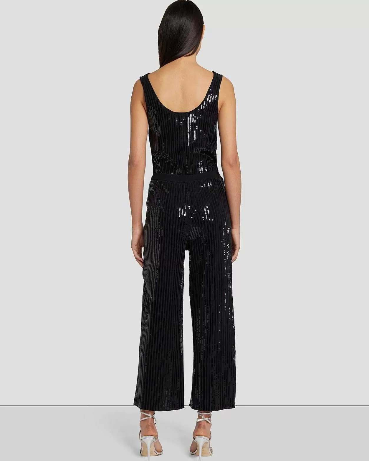 Women 7 For All Mankind Dresses & Jumpsuits*Sequin Wide Leg Knit Jumpsuit In Black