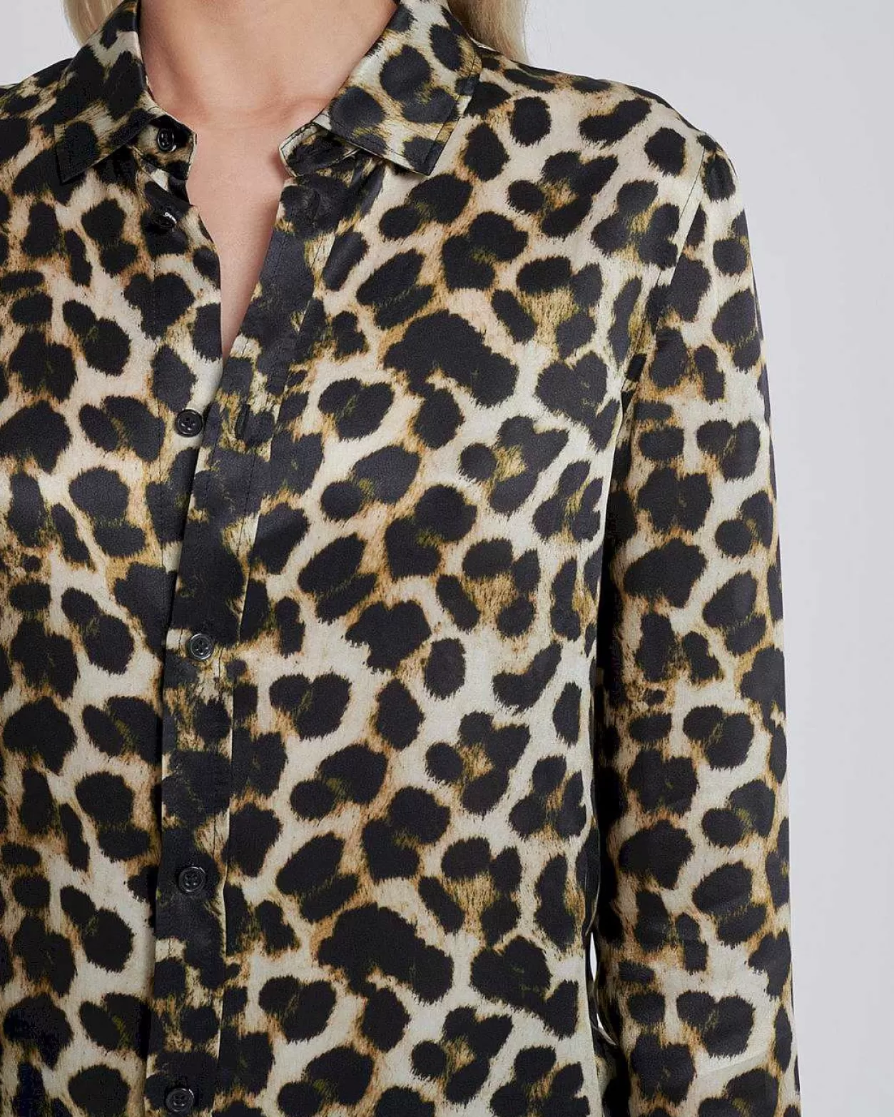 Women 7 For All Mankind Tops*Silk Button-Up Shirt In Leopard