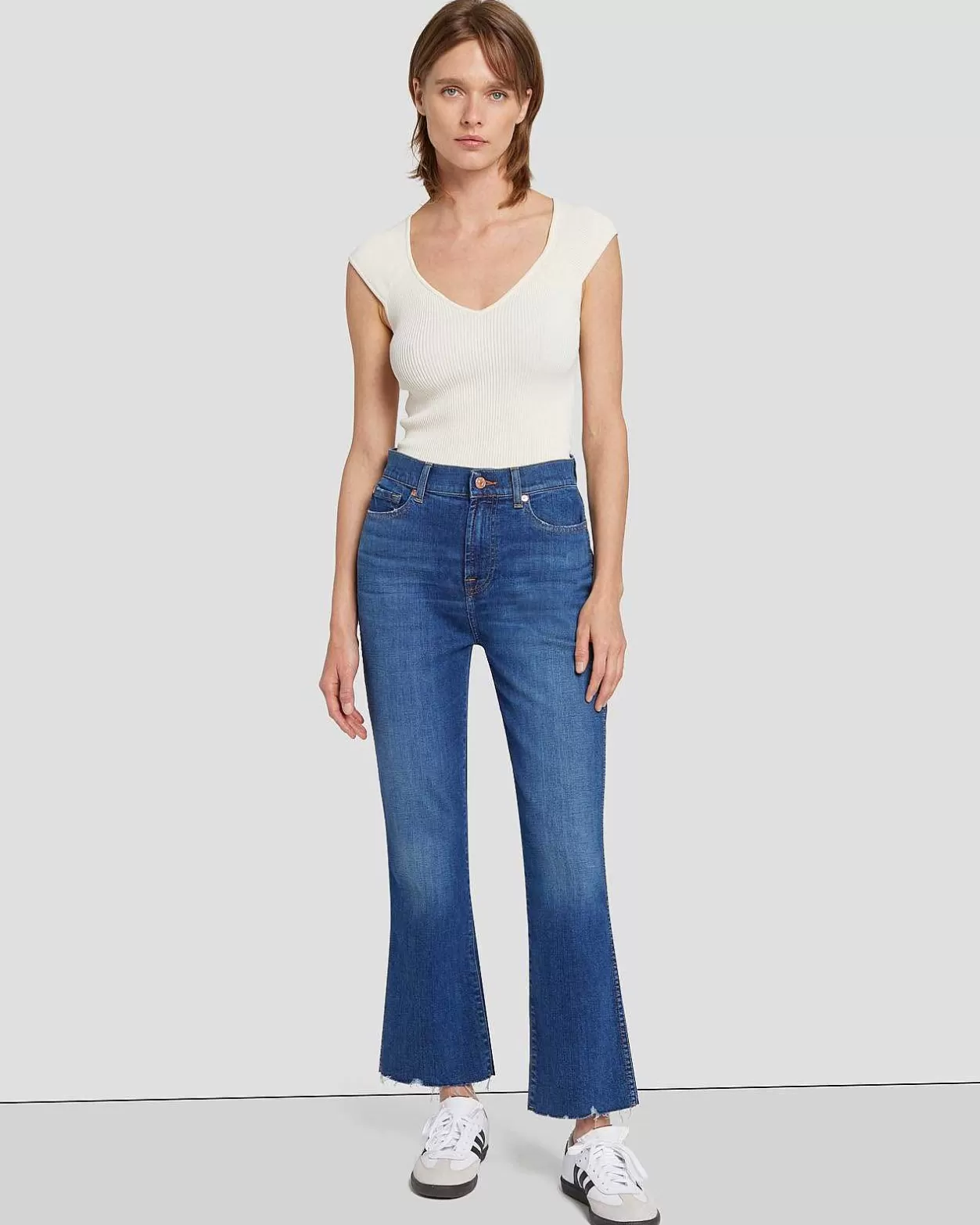 Women 7 For All Mankind Jeans*Slim Illusion High Waist Slim Kick In Highline