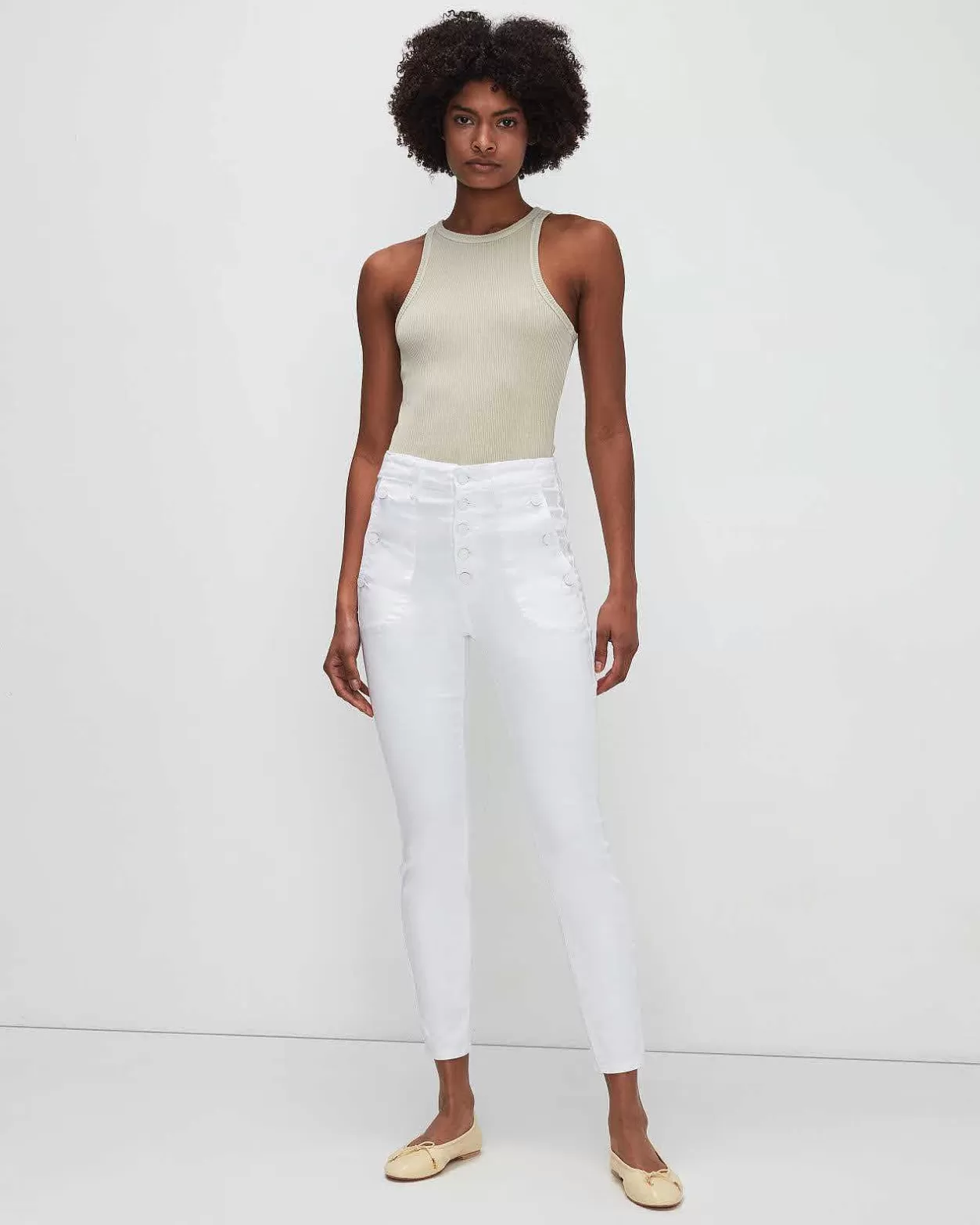 Women 7 For All Mankind Jeans*Slim Illusion Portia In White