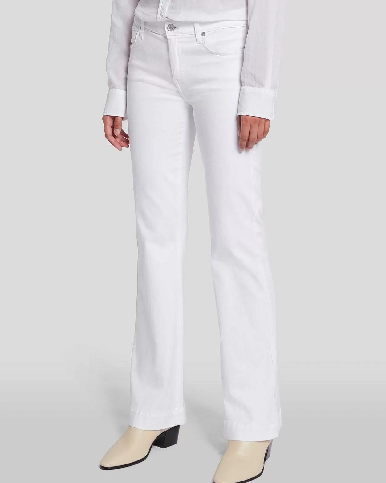 Women 7 For All Mankind Jeans*Slim Illusion Tailorless Dojo In Luxe White