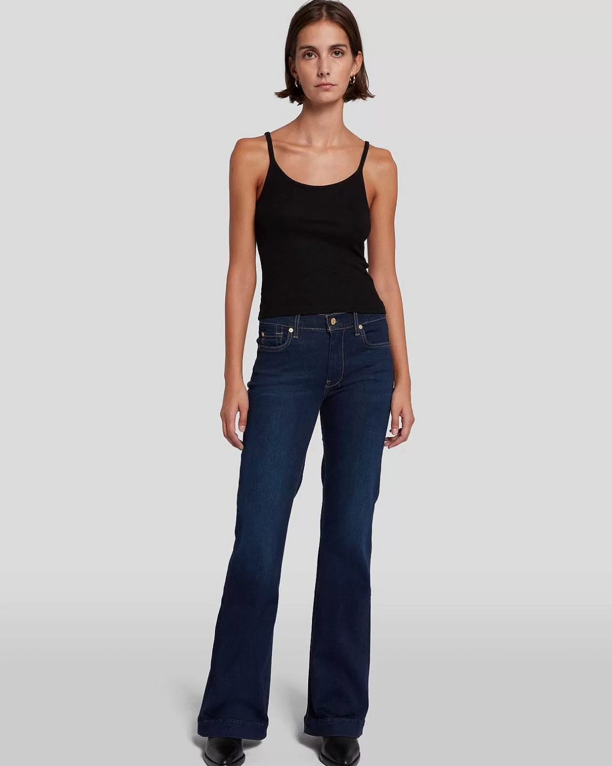 Women 7 For All Mankind Jeans*Slim Illusion Tailorless Dojo In Tried & True Siltridtru