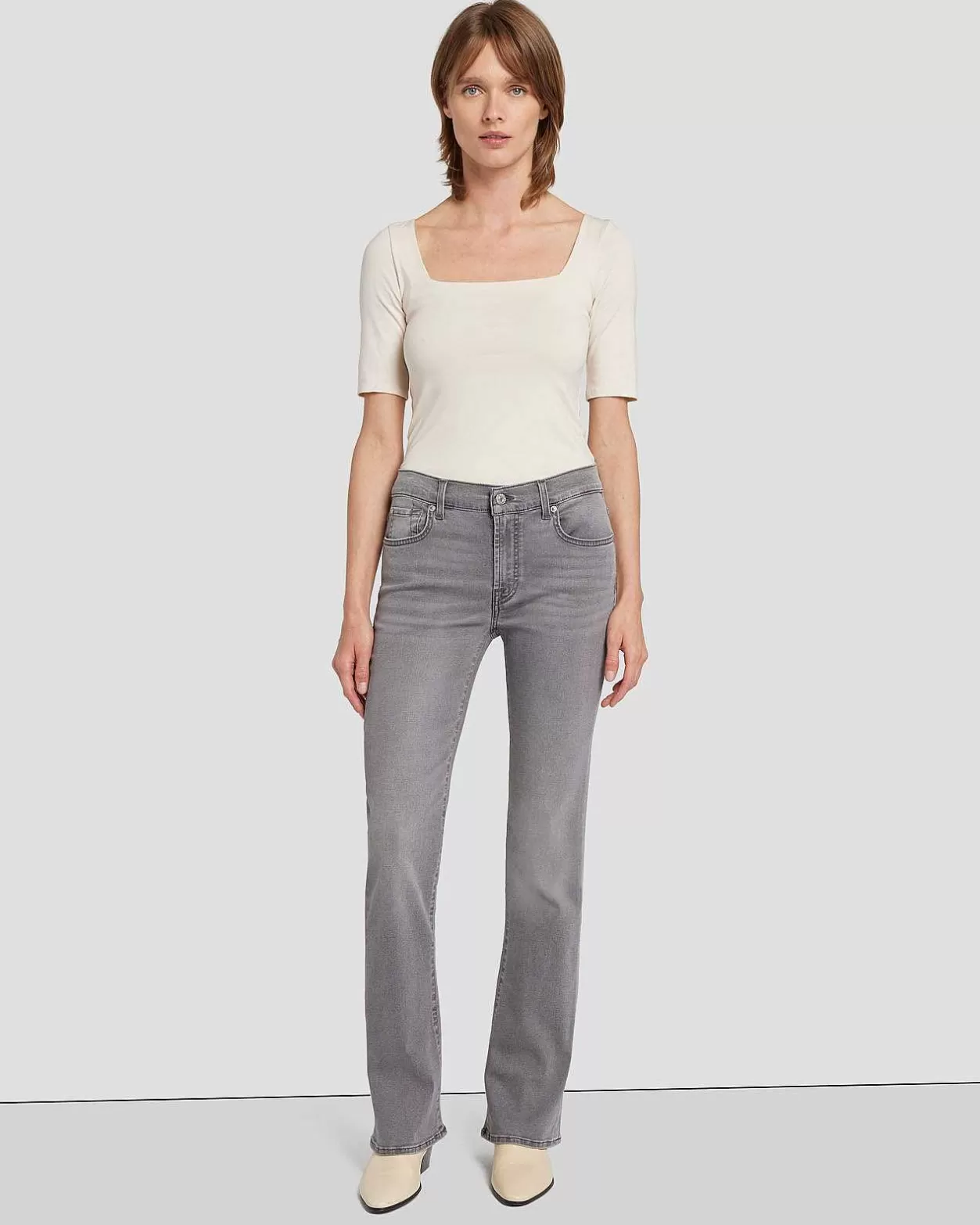 Women 7 For All Mankind Jeans*Tailorless B(Air) Bootcut In Silverlining