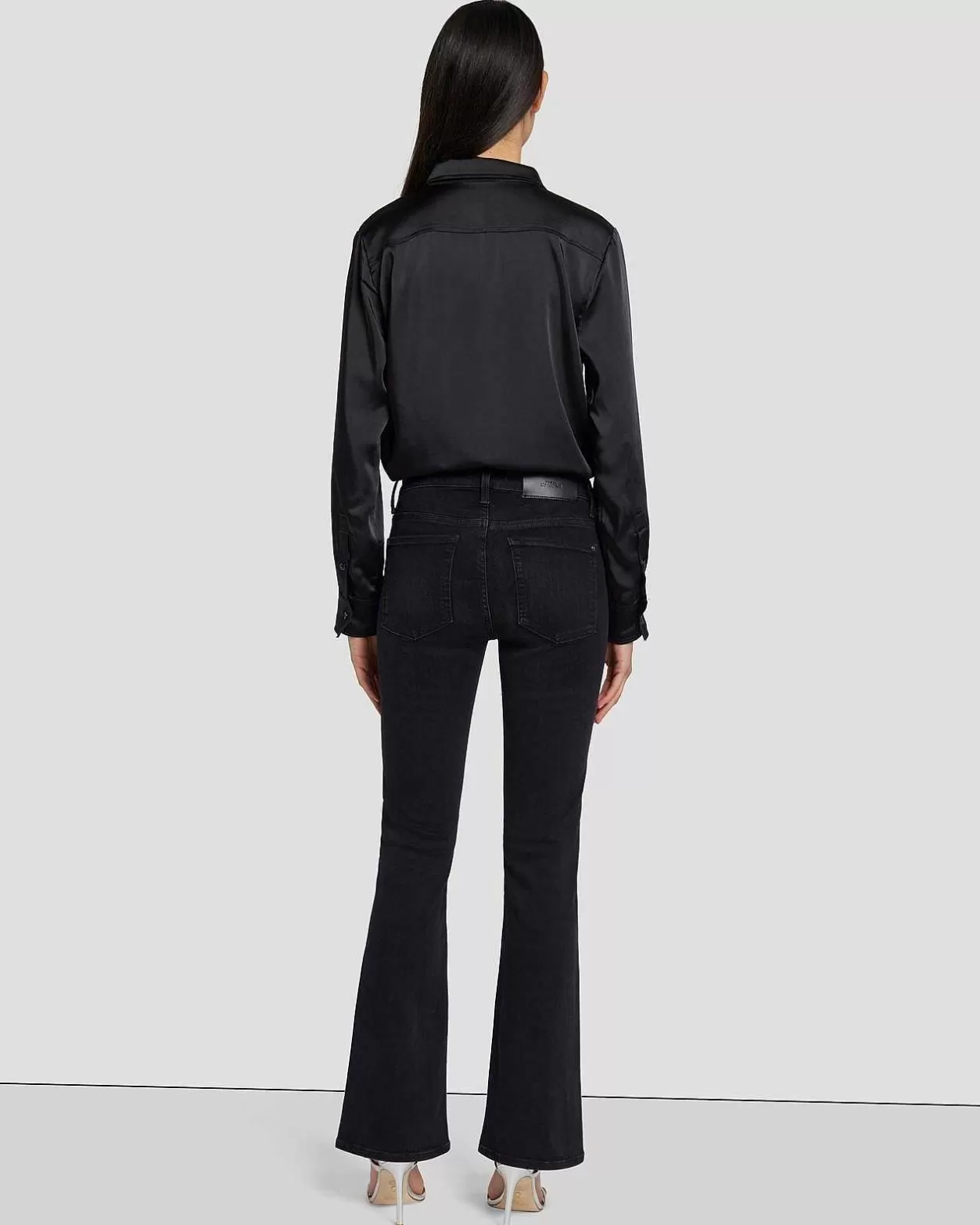 Women 7 For All Mankind Jeans*Tailorless Crystal Bootcut In Black Iris