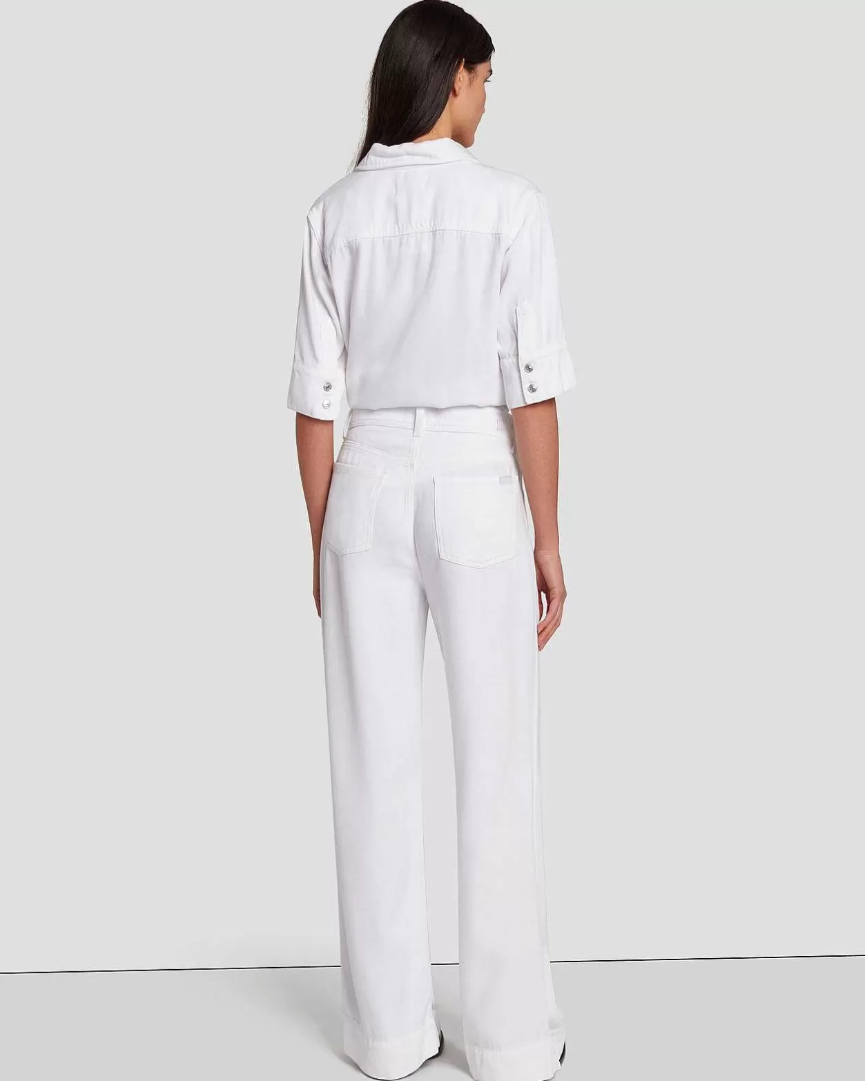 Women 7 For All Mankind Jeans*Tailorless Denim Lustre Modern Dojo In Brilliant White