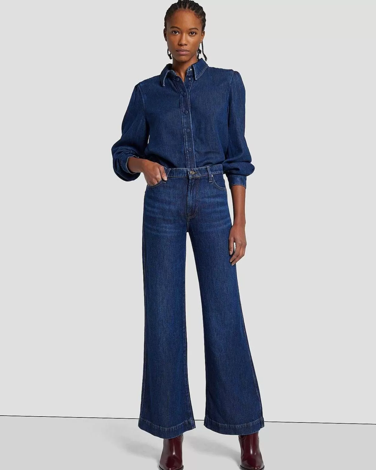 Women 7 For All Mankind Jeans*Tailorless Denim Lustre Modern Dojo In Poppy