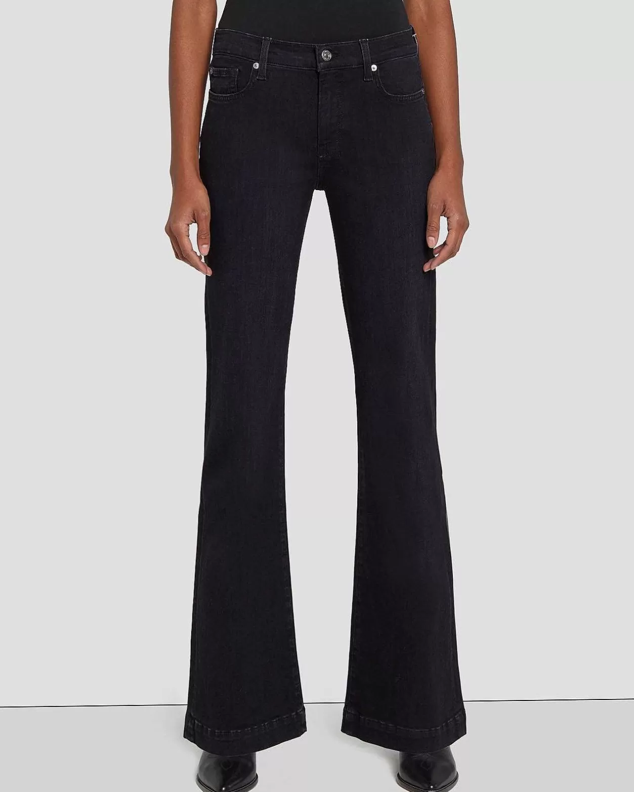 Women 7 For All Mankind Jeans*Tailorless Dojo In Black Rose