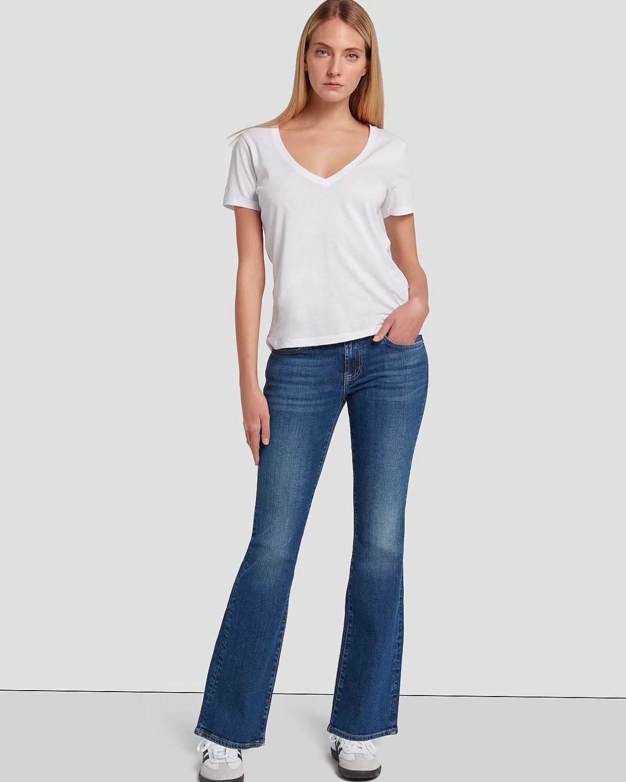 Women 7 For All Mankind Jeans*Tailorless Original Bootcut In New York Dark