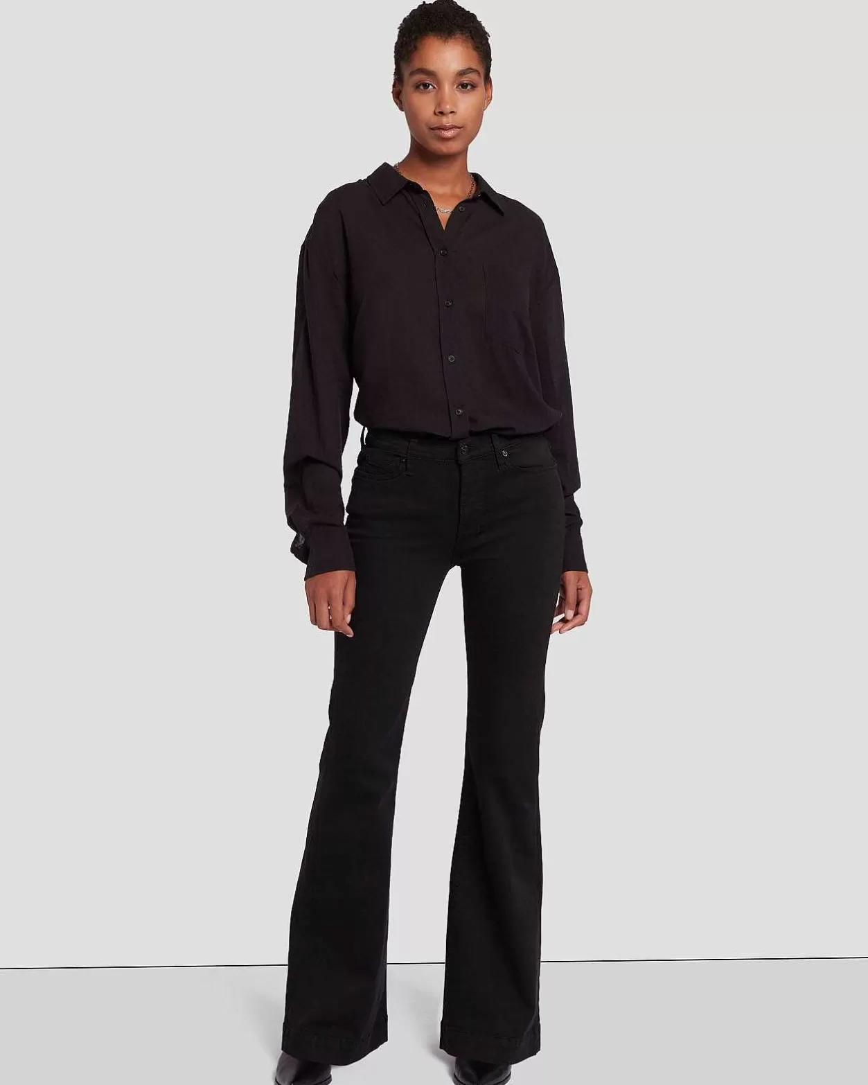 Women 7 For All Mankind Jeans*Tailorless Slim Illusion Dojo In Black