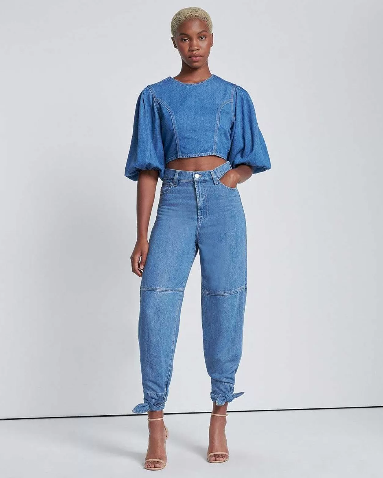 Women 7 For All Mankind Jeans*Tapered Ankle Tie Jean In Tulip